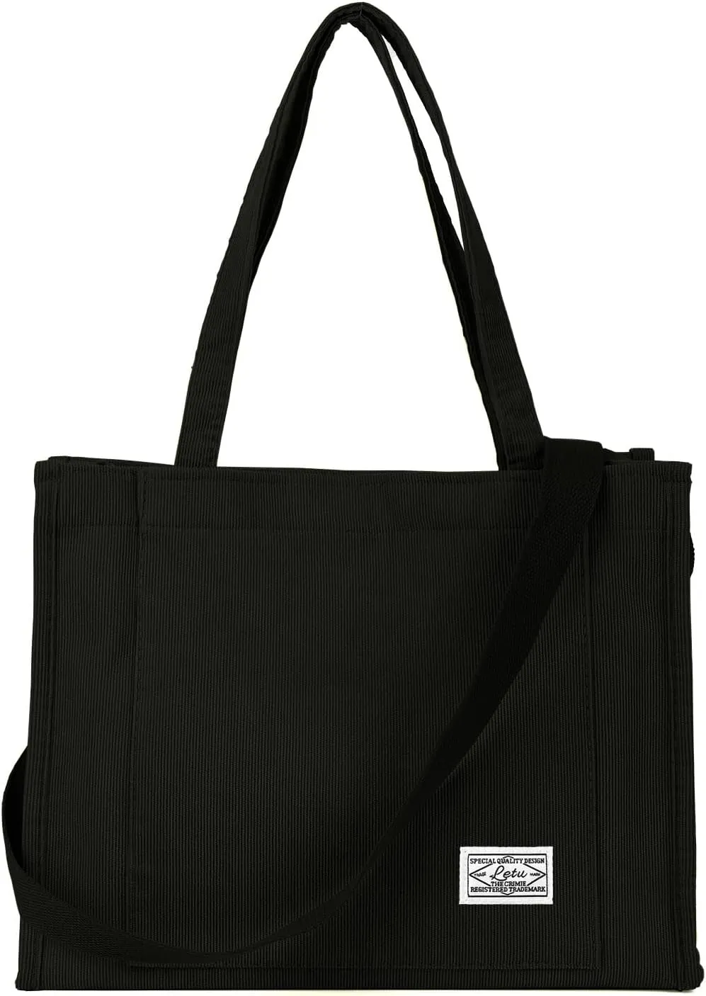 Corduroy Tote Canvas Bag, Large Satchel Handbag Shoulder Bags Fashion Casual Travel Shopping Daily Bag