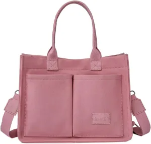 Corduroy Tote Handbags for Women Large Shoulder Crossbody Bag Casual Work Bags Hobo Messenger Bag Satchel with Multi-pocket