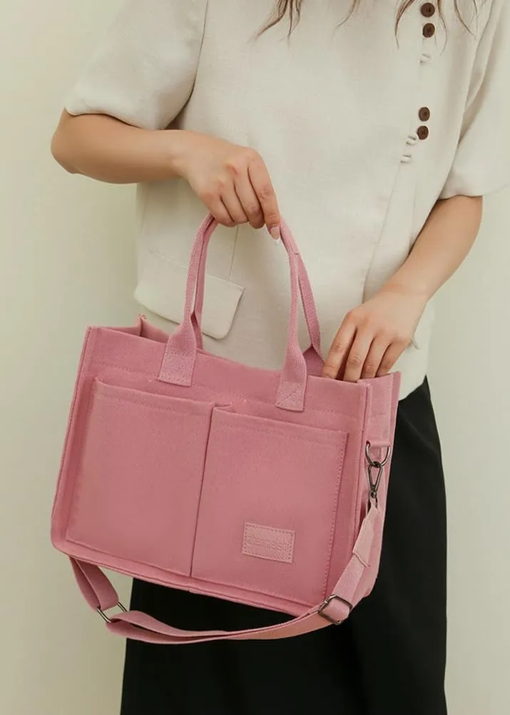 Corduroy Tote Handbags for Women Large Shoulder Crossbody Bag Casual Work Bags Hobo Messenger Bag Satchel with Multi-pocket