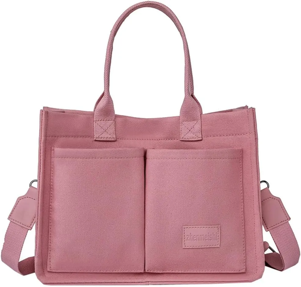Corduroy Tote Handbags for Women Large Shoulder Crossbody Bag Casual Work Bags Hobo Messenger Bag Satchel with Multi-pocket
