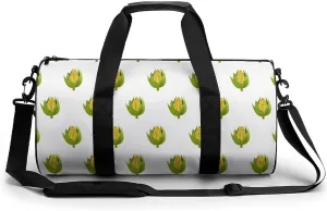Corn Cylindrical Gym Duffle Bag Foldable Weekender Bags Lightweight Travel Handbag