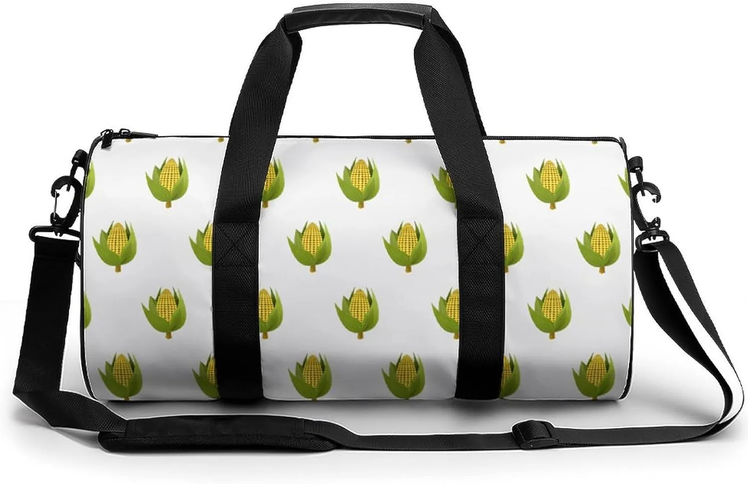 Corn Cylindrical Gym Duffle Bag Foldable Weekender Bags Lightweight Travel Handbag