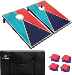 Cornhole Set 4x2 and 3X2 Regulation Size Corn Holes Sets with Carrying Bags & 8 Bean Bags Cornhole Boards Bean Toss Games for Adults Family Outdoor Beach Lawn Outside Backyard Games