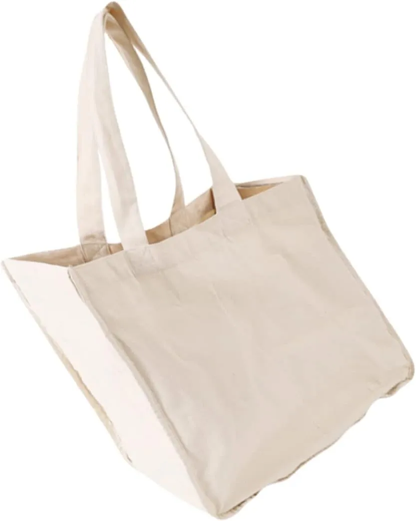 Cotton Grocery Bag Simple Travel Organizer Large Tote Bag Canvas Travel Organizer Sturdy