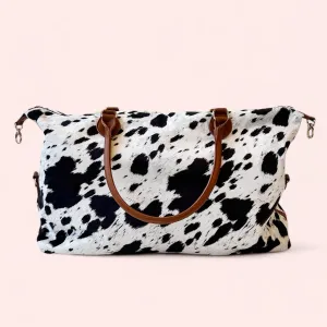 Cow Print Duffel Bag