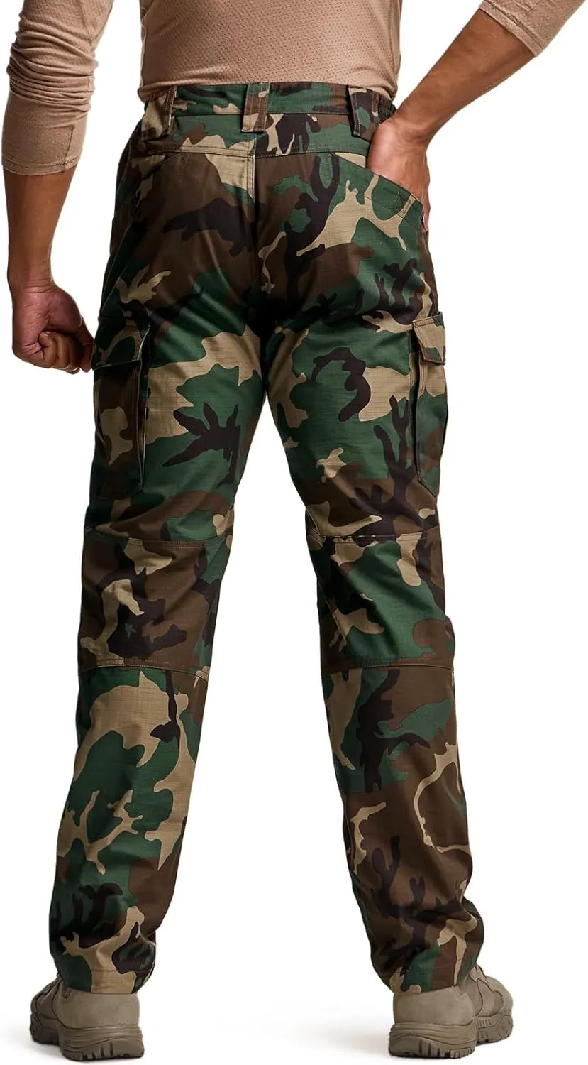 CQR Men's Tactical Pants, Water Resistant Ripstop Cargo Pants, Lightweight EDC Work Hiking Pants, Outdoor Apparel