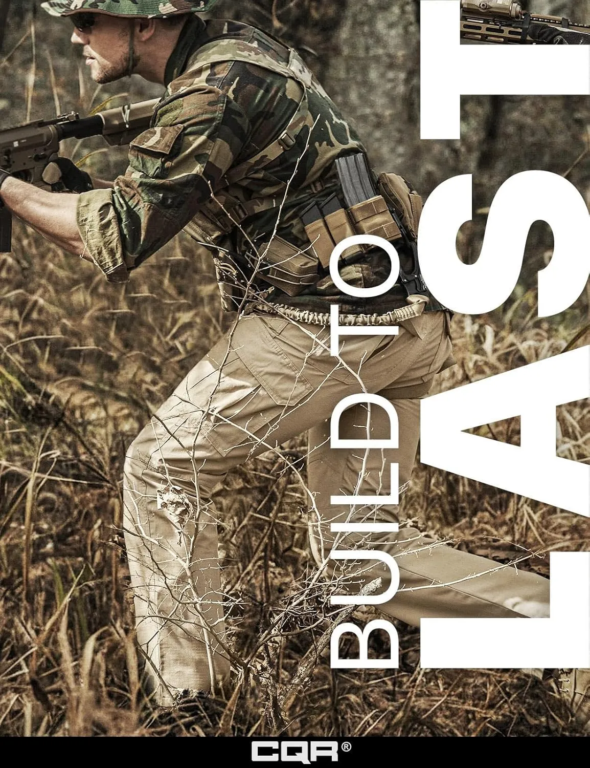CQR Men's Tactical Pants, Water Resistant Ripstop Cargo Pants, Lightweight EDC Work Hiking Pants, Outdoor Apparel