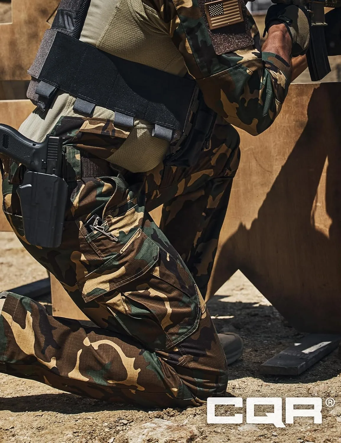 CQR Men's Tactical Pants, Water Resistant Ripstop Cargo Pants, Lightweight EDC Work Hiking Pants, Outdoor Apparel