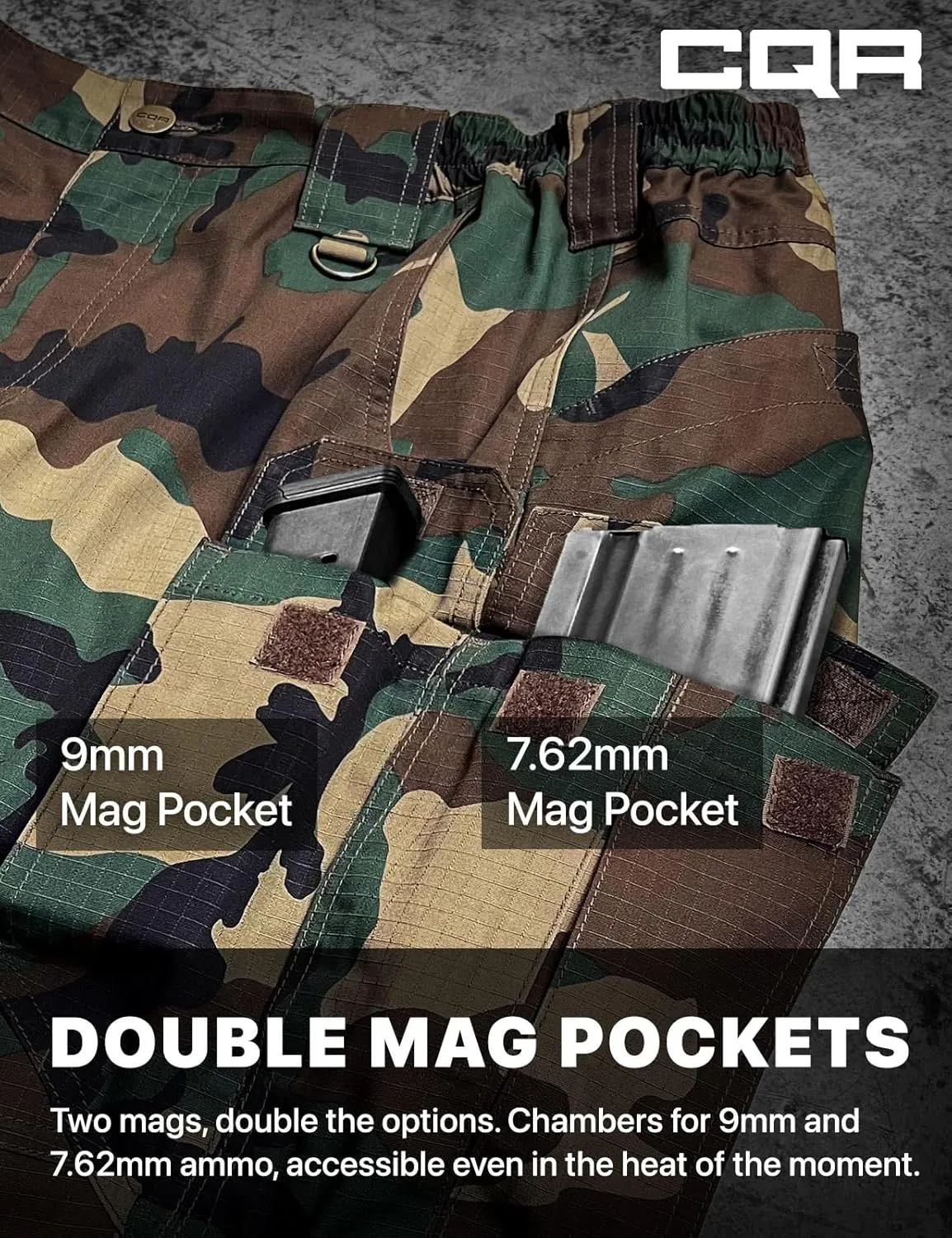 CQR Men's Tactical Pants, Water Resistant Ripstop Cargo Pants, Lightweight EDC Work Hiking Pants, Outdoor Apparel