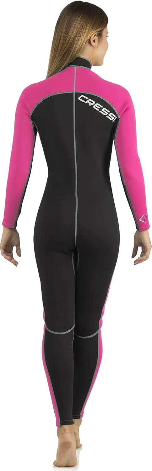 Cressi Ladies' Full Front Zip Wetsuit for Swimming, Snorkeling, Scuba Diving - Lido Long: Designed in Italy