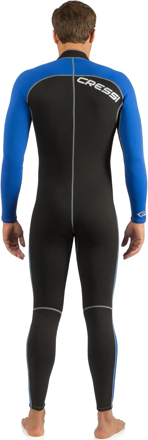 Cressi Men's Full Front Zip Wetsuit for Swimming, Snorkeling, Scuba Diving - Lido Long: Designed in Italy