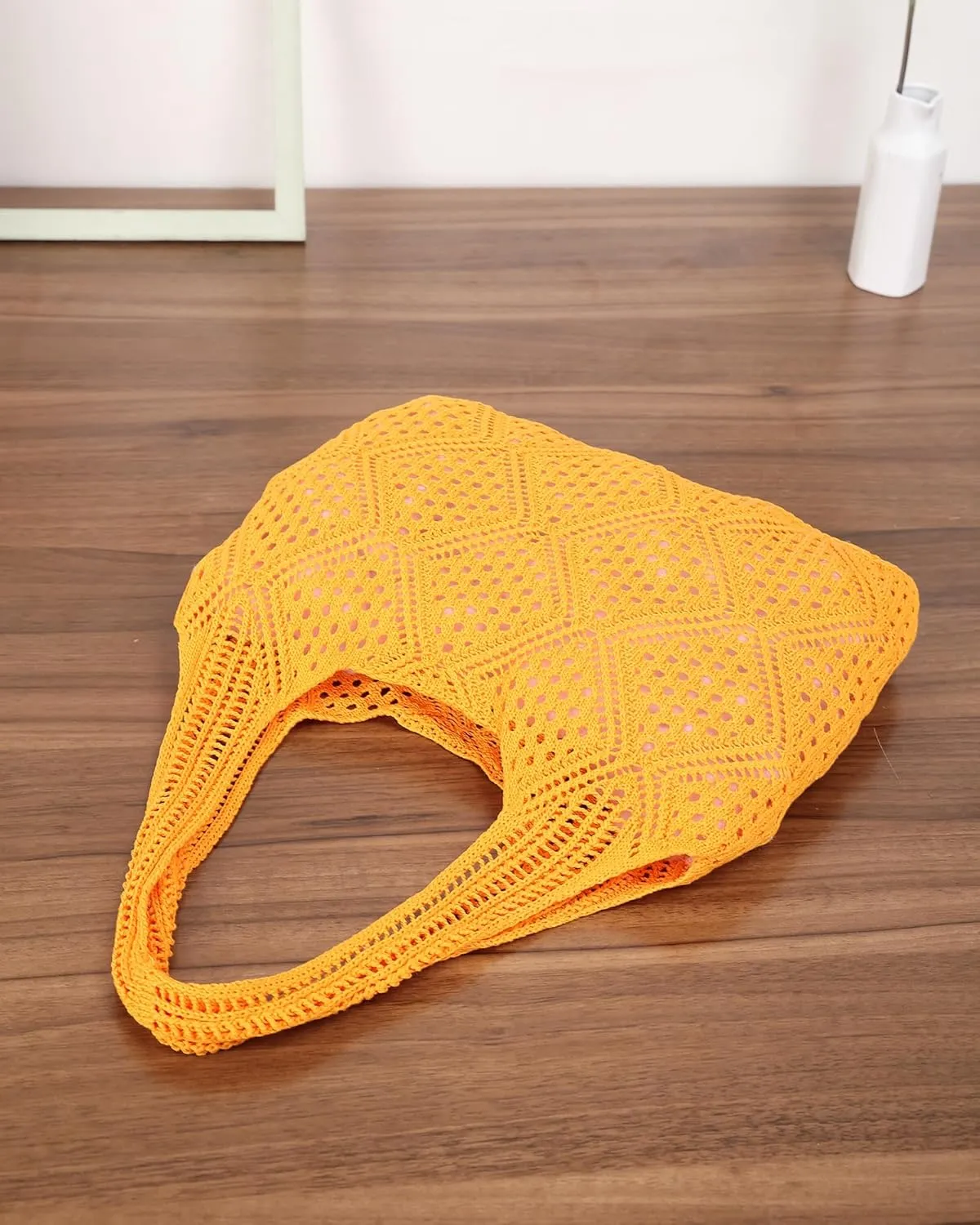 Crochet Mesh Beach Tote Shoulder Handbags Hobo Summer Aesthetic Women's Bag