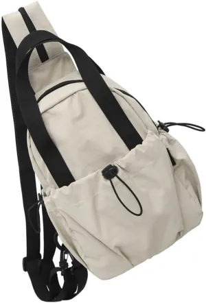 Crossbody Backpack Shoulder Bag Nylon Slings Bag Casual Daypack Rucksack