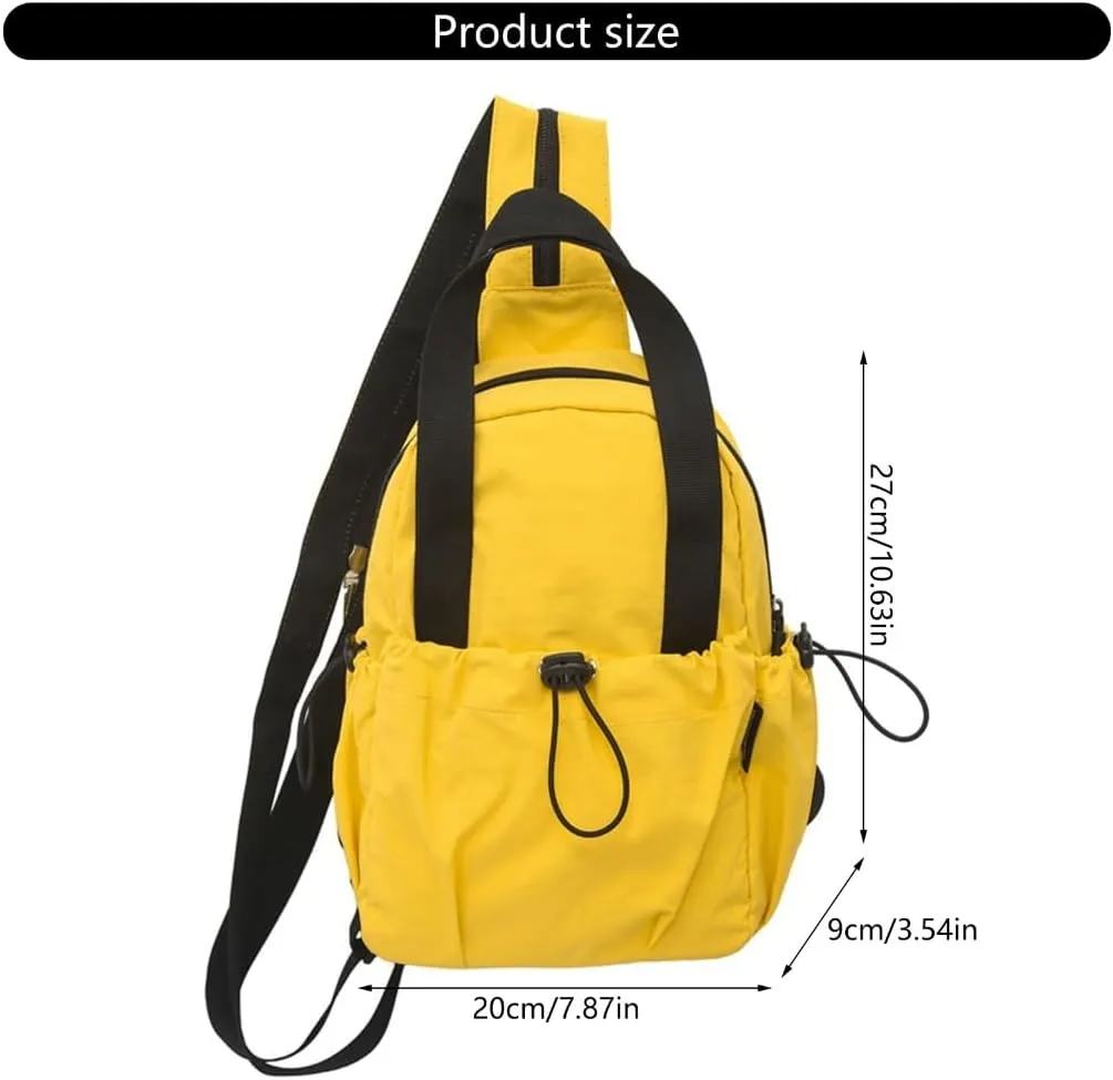Crossbody Backpack Shoulder Bag Nylon Slings Bag Casual Daypack Rucksack