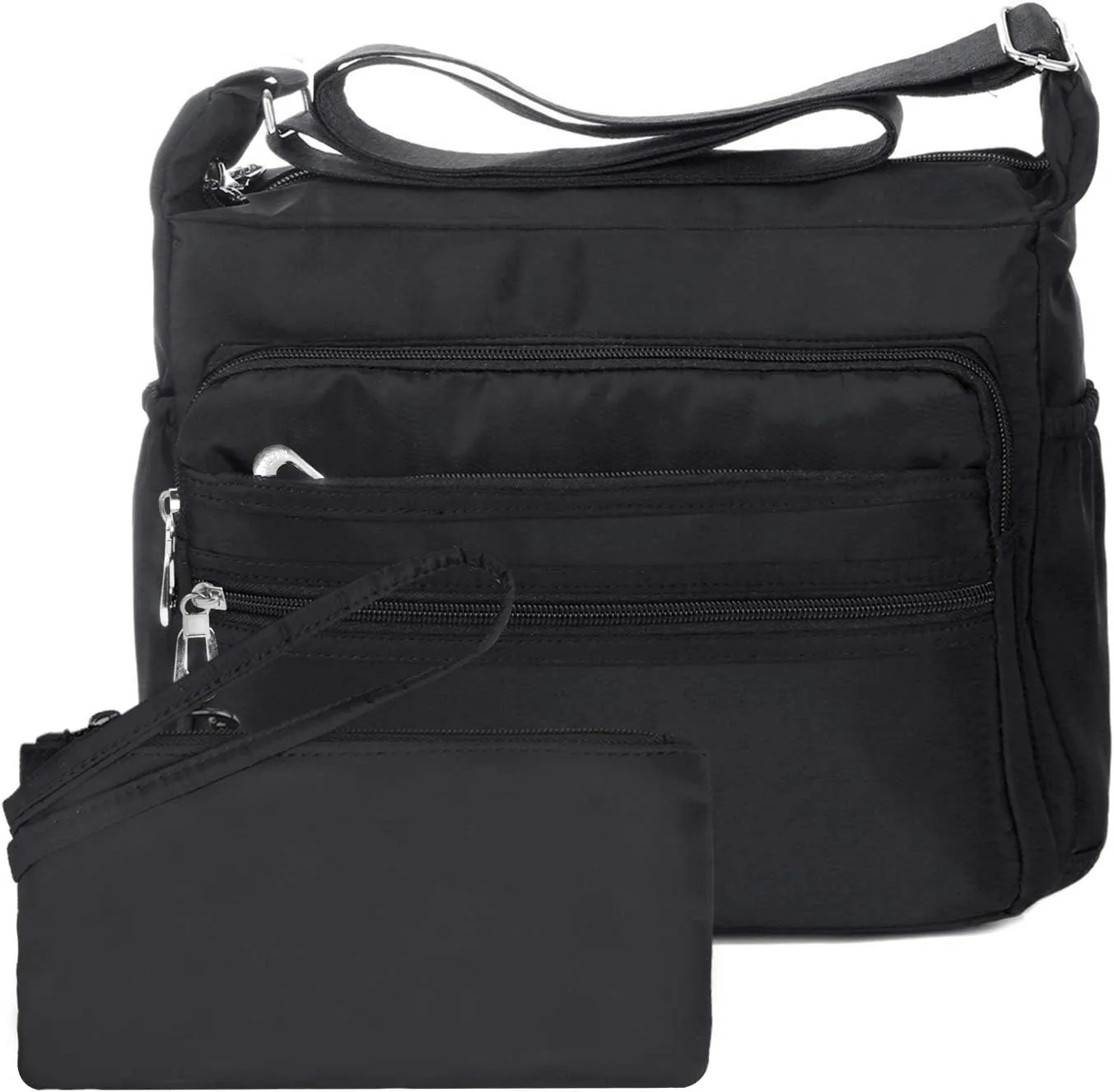 Crossbody Bag for Women Waterproof Shoulder Bag Lightweight Messenger Bag Casual Nylon Purse Handbag with Multi-Pocket