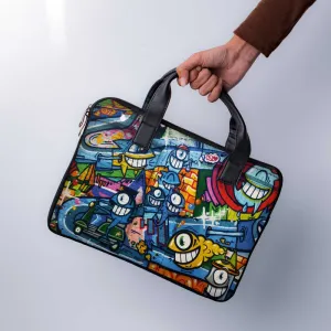 Cryptic Creatures Laptop Sleeve With Handle