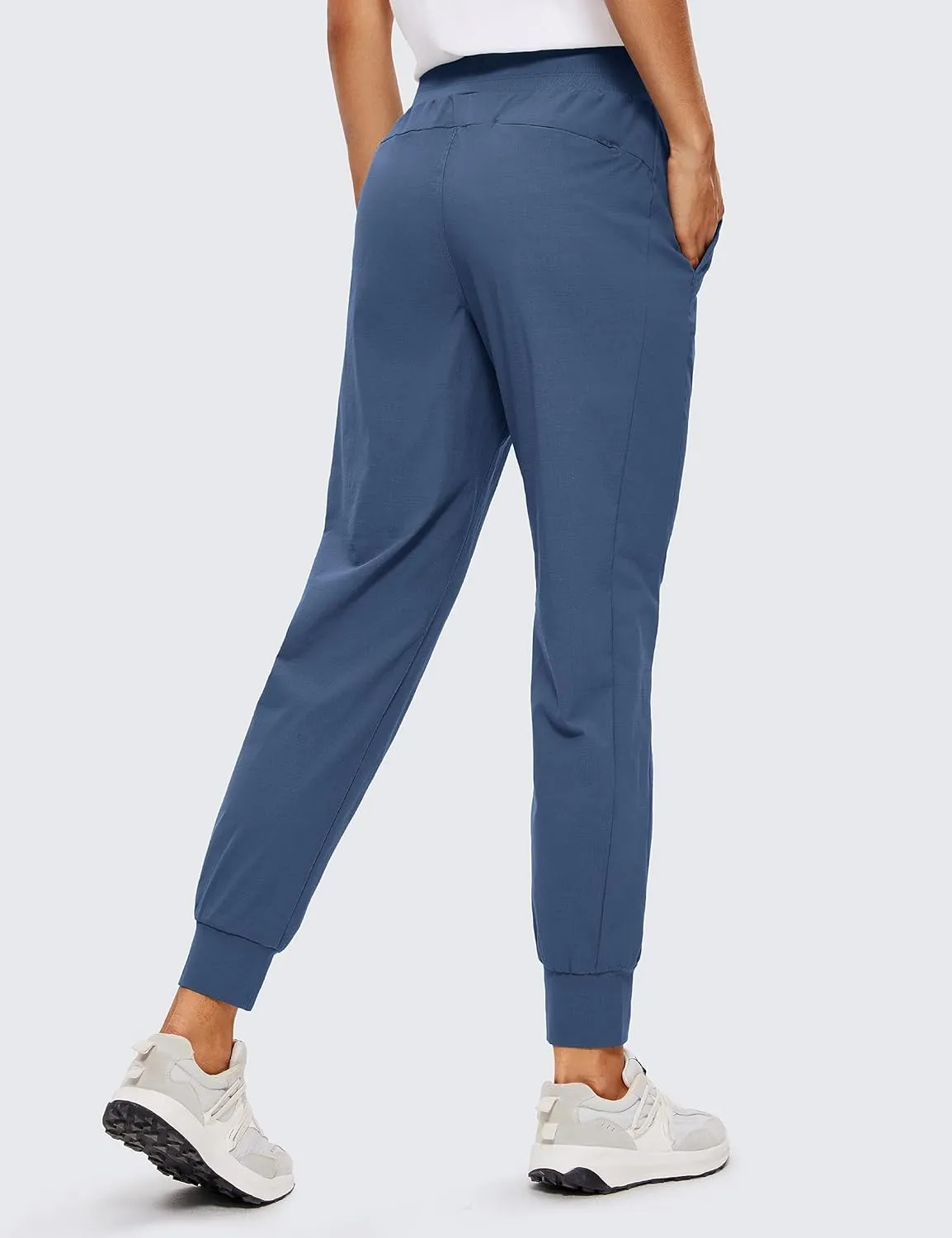 CRZ YOGA Athletic High Waisted Joggers for Women 27.5" - Lightweight Workout Travel Casual Outdoor Hiking Pants with Pockets