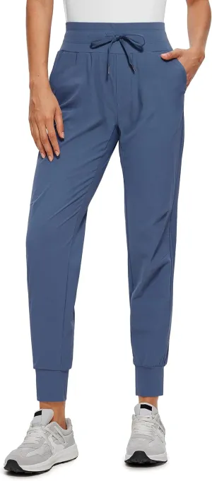 CRZ YOGA Athletic High Waisted Joggers for Women 27.5" - Lightweight Workout Travel Casual Outdoor Hiking Pants with Pockets