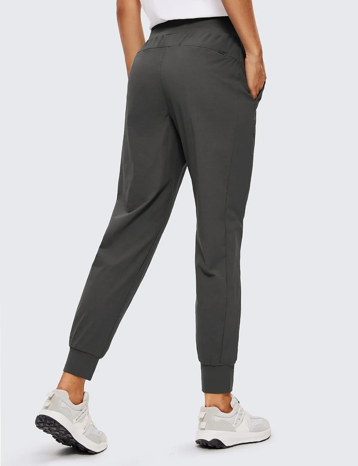 CRZ YOGA Athletic High Waisted Joggers for Women 27.5" - Lightweight Workout Travel Casual Outdoor Hiking Pants with Pockets