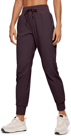 CRZ YOGA Athletic High Waisted Joggers for Women 27.5" - Lightweight Workout Travel Casual Outdoor Hiking Pants with Pockets