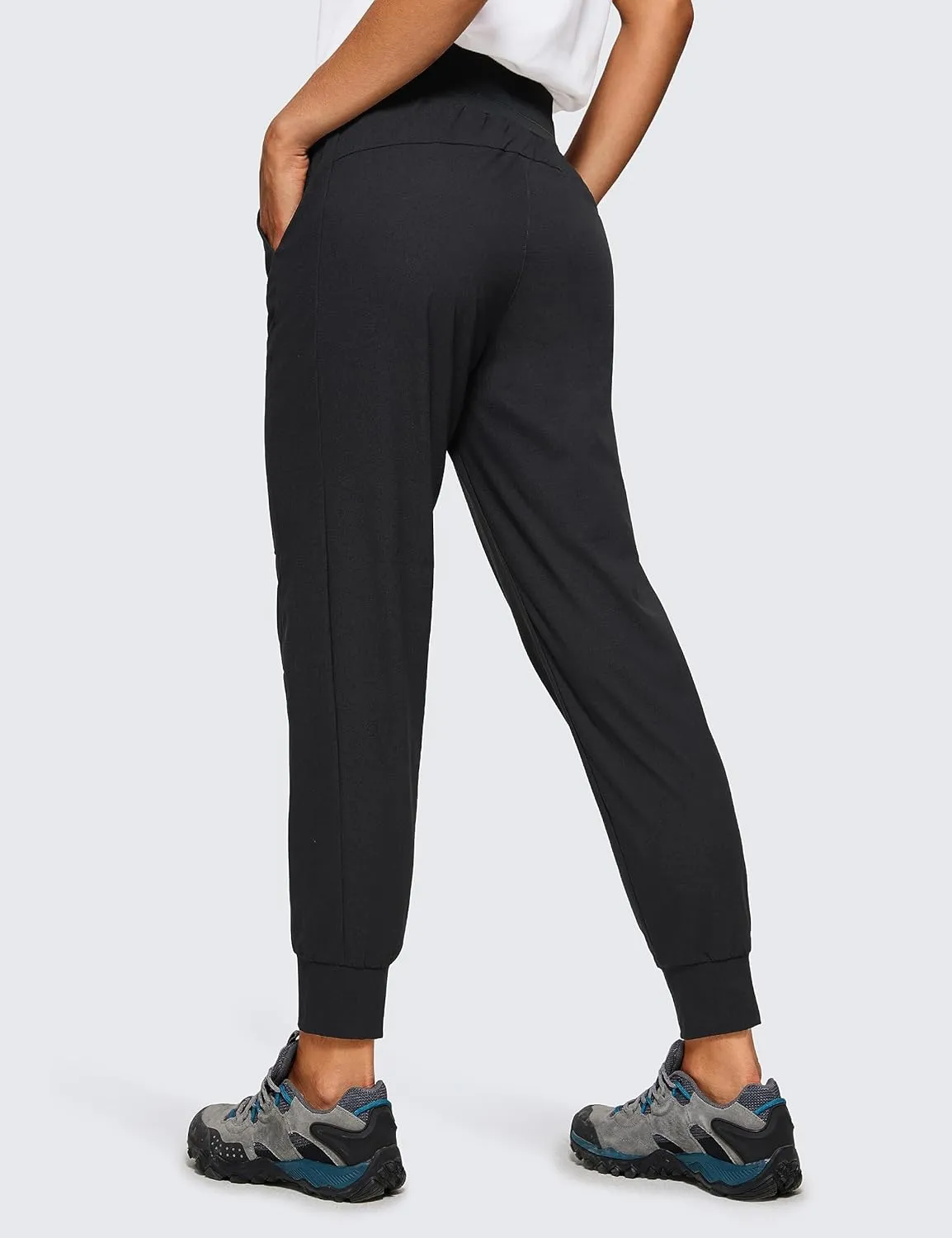 CRZ YOGA Athletic High Waisted Joggers for Women 27.5" - Lightweight Workout Travel Casual Outdoor Hiking Pants with Pockets