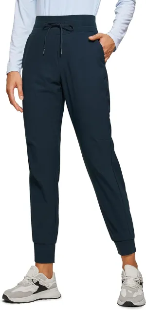 CRZ YOGA Athletic High Waisted Joggers for Women 27.5" - Lightweight Workout Travel Casual Outdoor Hiking Pants with Pockets