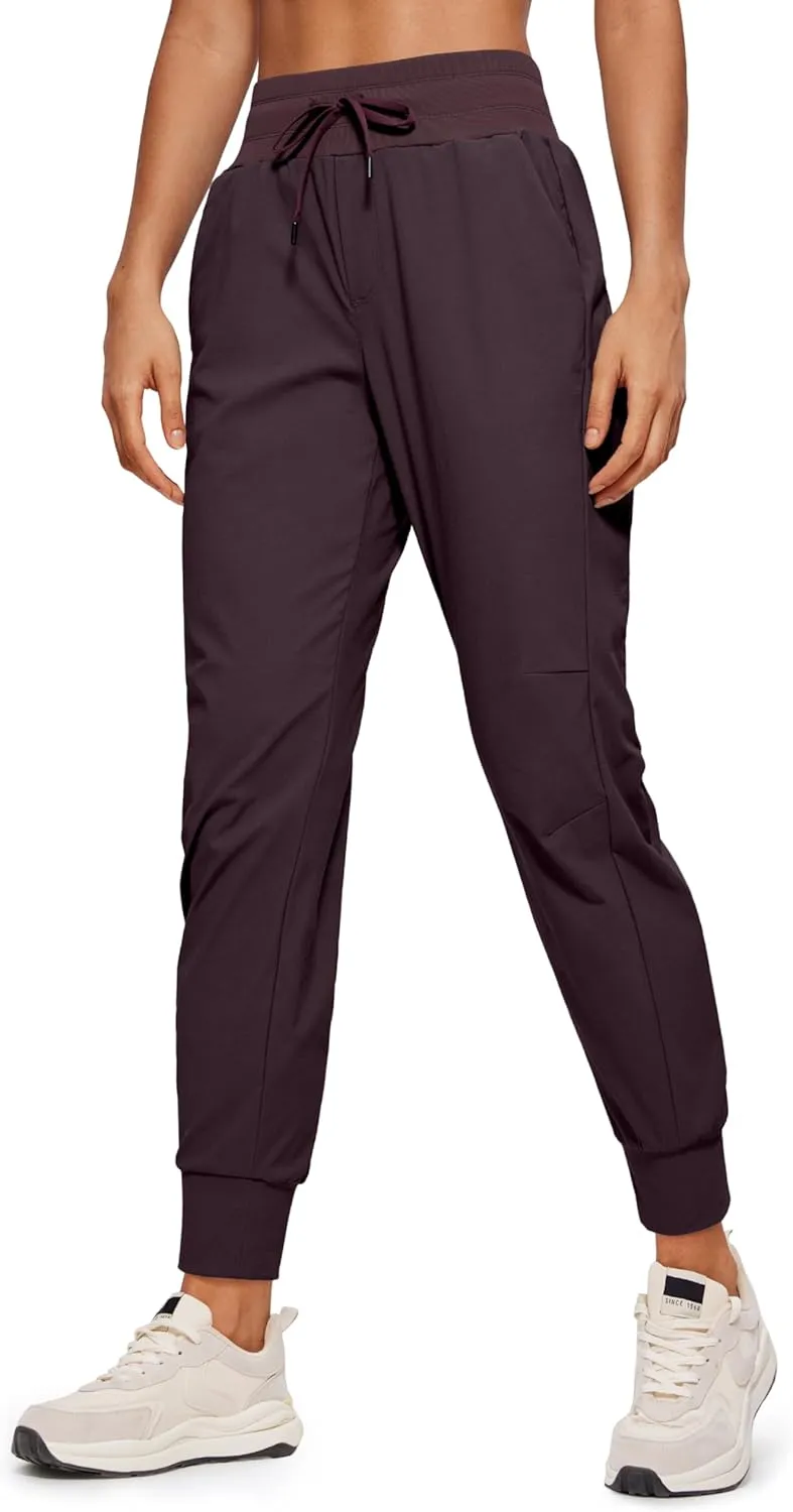 CRZ YOGA Athletic High Waisted Joggers for Women 27.5" - Lightweight Workout Travel Casual Outdoor Hiking Pants with Pockets
