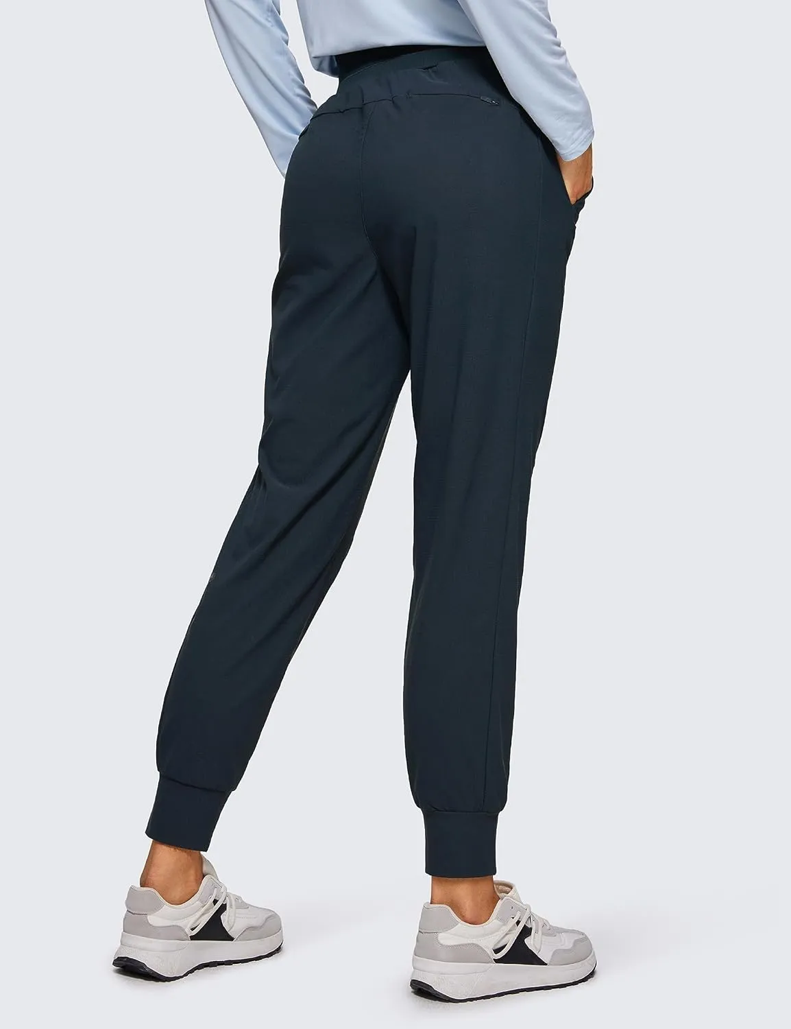 CRZ YOGA Athletic High Waisted Joggers for Women 27.5" - Lightweight Workout Travel Casual Outdoor Hiking Pants with Pockets