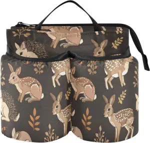 Cup Holder for Luggage Free Hand Jungle Animal Hedgehog Rabbit Luggage Beverage Caddy Travel Accessories Gift Travelers Flight Attendants maleta de sombreros