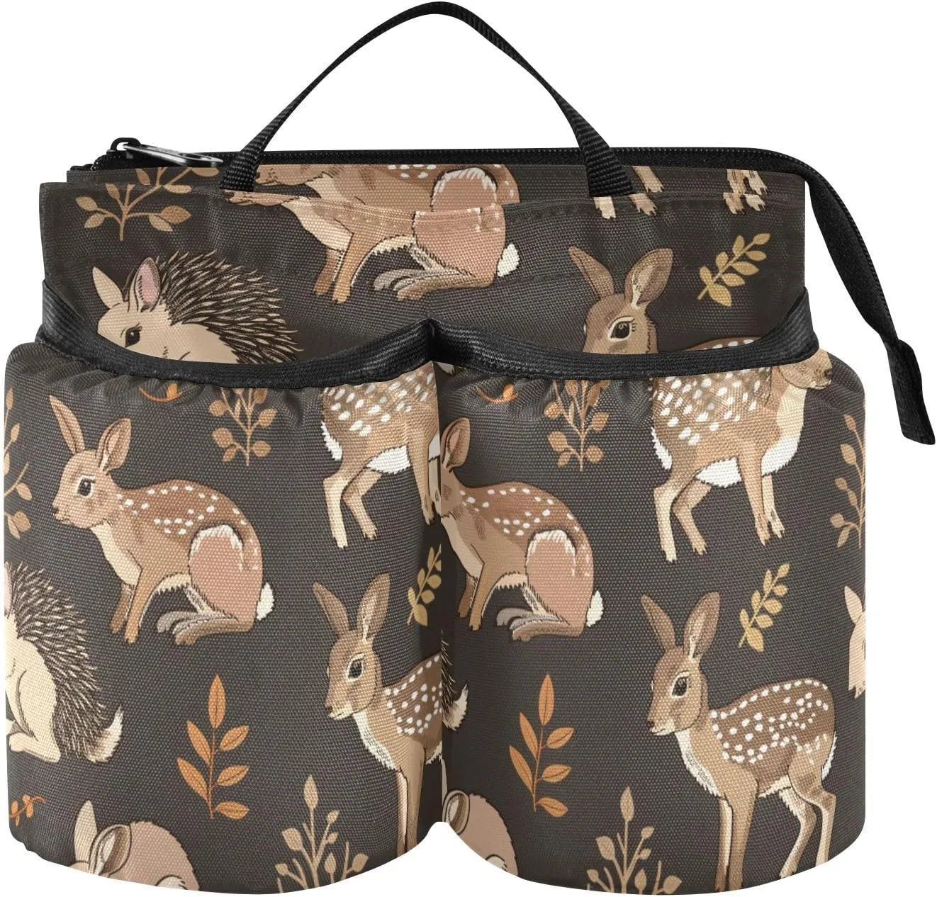 Cup Holder for Luggage Free Hand Jungle Animal Hedgehog Rabbit Luggage Beverage Caddy Travel Accessories Gift Travelers Flight Attendants maleta de sombreros