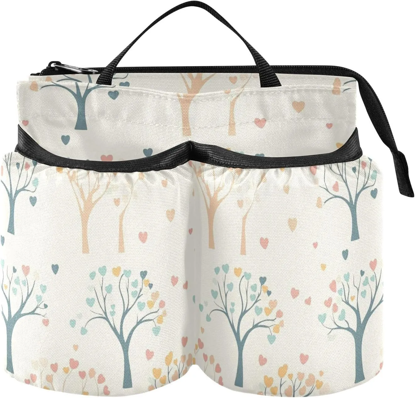 Cup Holder Suitcase Portable Tree Love Pastel Simple Coffe Holder Suitcase Travel Gifts for Travelers Flight Attendants