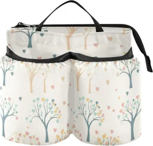 Cup Holder Suitcase Portable Tree Love Pastel Simple Coffe Holder Suitcase Travel Gifts for Travelers Flight Attendants