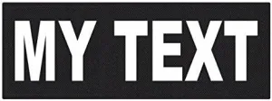 Custom Tactical ID Patch - 11x4, on 500 Denier Nylon Fabric with Hook Backing - Black