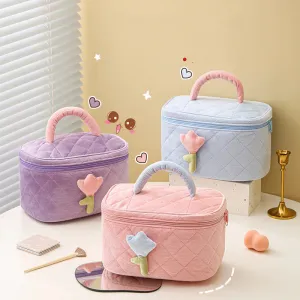 Cute Corduroy Cosmetic Bag