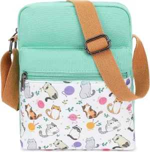 Cute Crossbody Bag and Purse Casual Canvas Shoulder Bag for Women