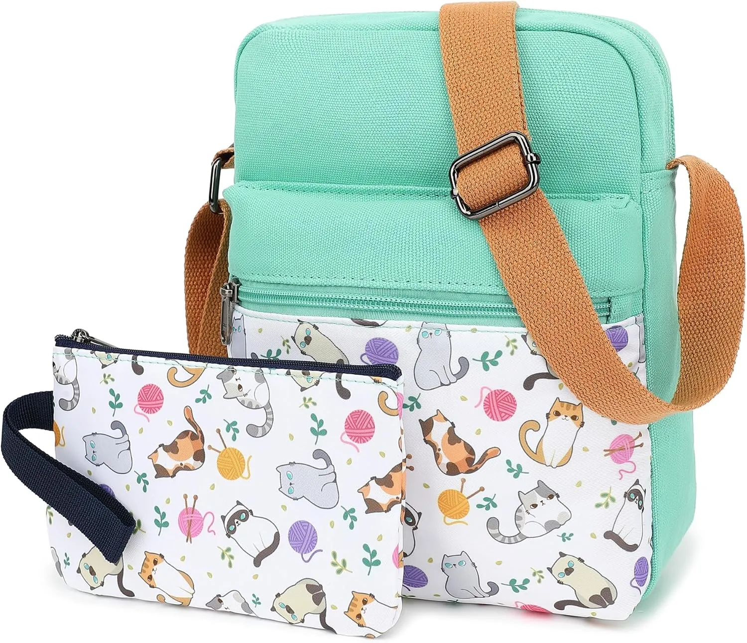 Cute Crossbody Bag and Purse Casual Canvas Shoulder Bag for Women