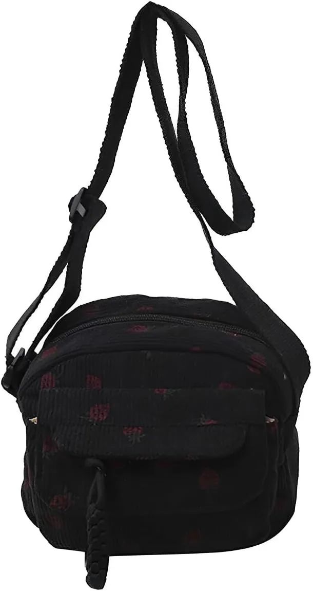 Cute Purses for Women Strawberry Bag Corduroy Tote Bag for Women Messenger Bag Cute Crossbody Bags Handbags
