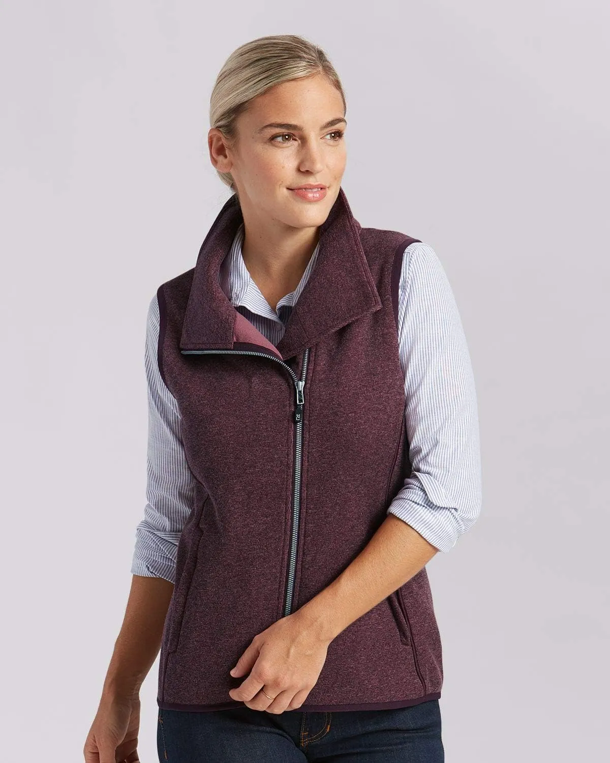 Cutter & Buck Rainier Primaloft Womens Eco Insulated Full Zip Puffer Vest