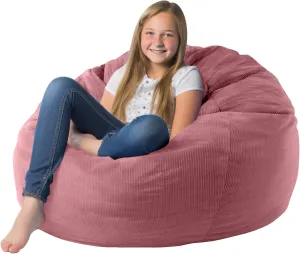 Dafftos Bean Bag Cover for Organizing Children Plush Toys or Memory Foam Stuffed Animal Bean Bag Storage Soft Washable Premium Corduroy Organizer Keep Room Clutter Stuffable (Without Filling) X-Large