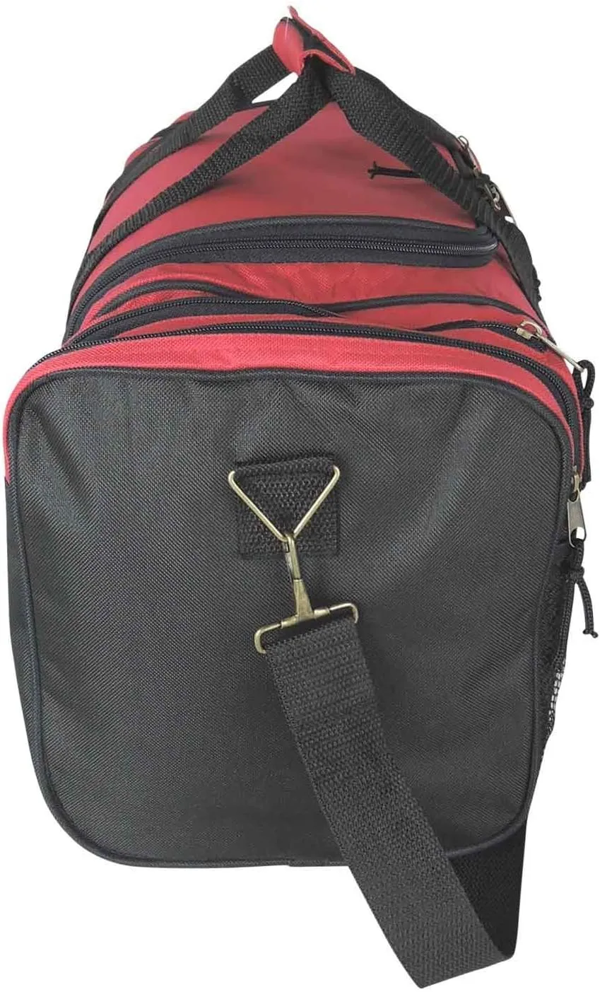 DALIX 20" Sports Duffle Bag w Mesh and Valuables Pockets Travel Gym