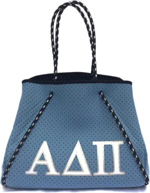 Dallas Hill Designs Sorority Tote Bag for Women | Neoprene Shoulder Purse | Travel, Gym Handbag | Extra Pouch | Gift