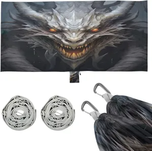 Dark Dragon Camping Hammock, Single Portable Hammocks with Tree Straps & Attached Carry Bag, 330Lbs Capacity Perfect for Outside Indoor Hiking Beach Backpack Travel