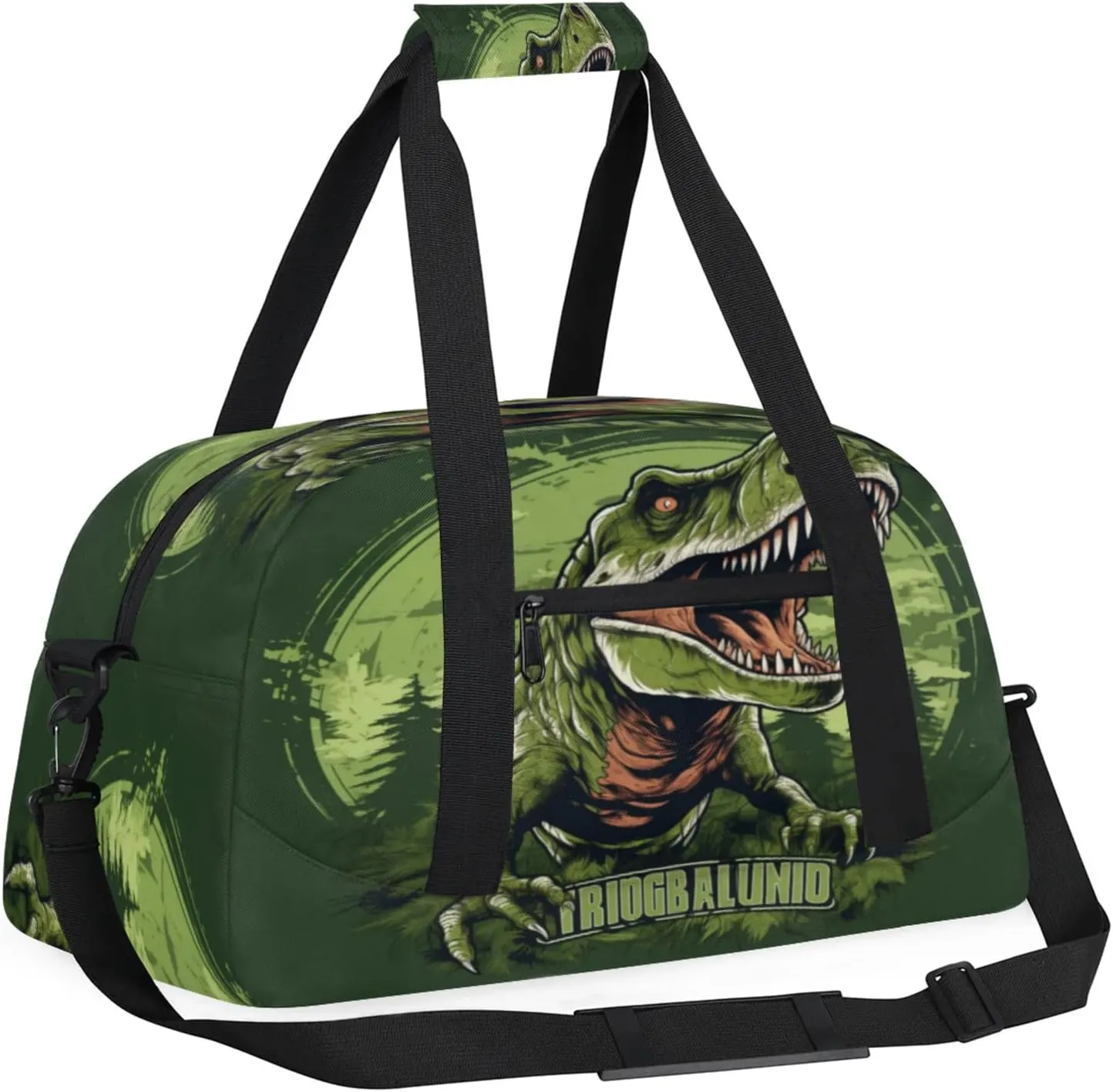 Dinosaur Gym Bag for Women Men, Sports Travel Duffel Bag Lightweight Workout Bag Carry On Overnight Weekender Bag