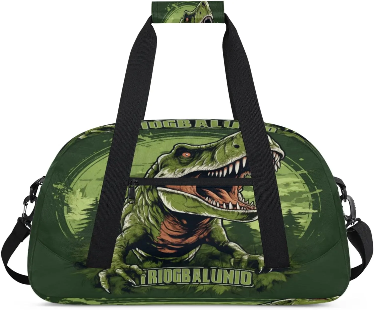 Dinosaur Gym Bag for Women Men, Sports Travel Duffel Bag Lightweight Workout Bag Carry On Overnight Weekender Bag