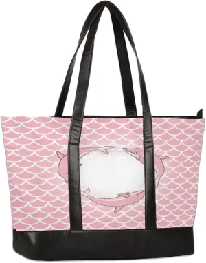Dolphin Scales Laptop Tote Bag for Women Lightweight Work Purse with Multiple Compartments Fits 13-15.6 Inch Laptop Tablet Shoulder Bag for Office Travel Daily Use