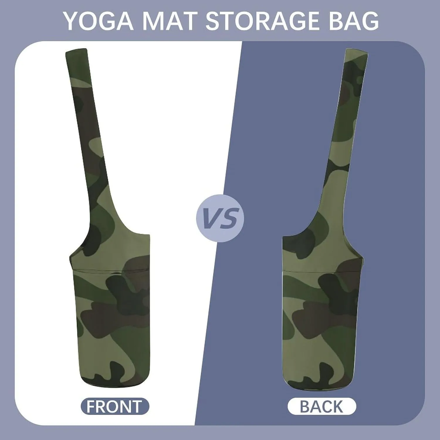Donnapink Yoga Mat Bag, Canvas Storage Bag with Pocket Shoulder Strap, Fashion Mat Bag