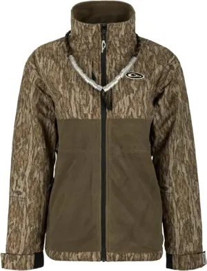 Drake Waterfowl Women's MST Eqwader Plus Full Zip Hunting Jacket, Mossy Oak Bottomland, Large