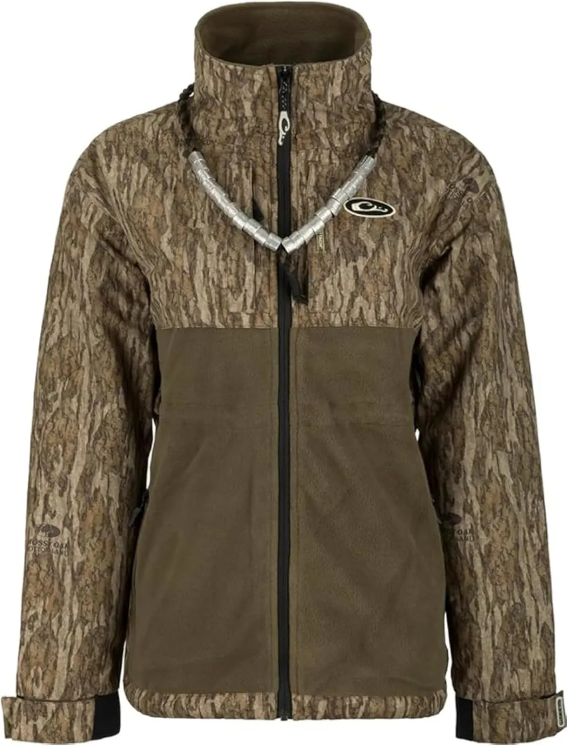Drake Waterfowl Women's MST Eqwader Plus Full Zip Hunting Jacket, Mossy Oak Bottomland, Large