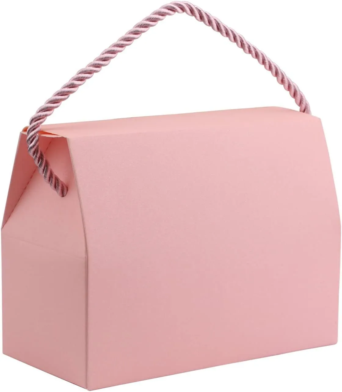Driew Butterflies Purse Party Favor bags, 20 Pack Baby Shower Candy Gift Chocolate Favor Box Set with Handle for Wedding Decorative, Anniversary, Birthday Parties, Bridal Showers - Pink, 5.8"x2.9"x4.3"