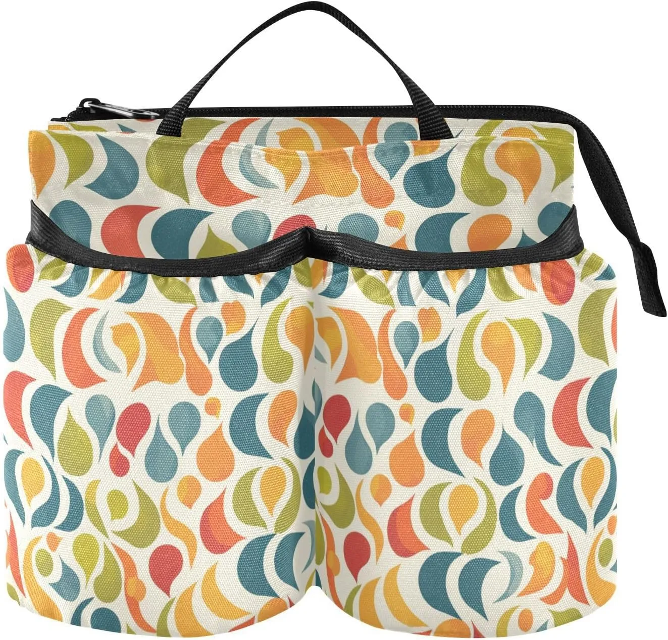 Drink Holder Suitcase Free Hand Colorful Abstract Art Coffe Holder Suitcase Travel Gifts for Travelling Women Men